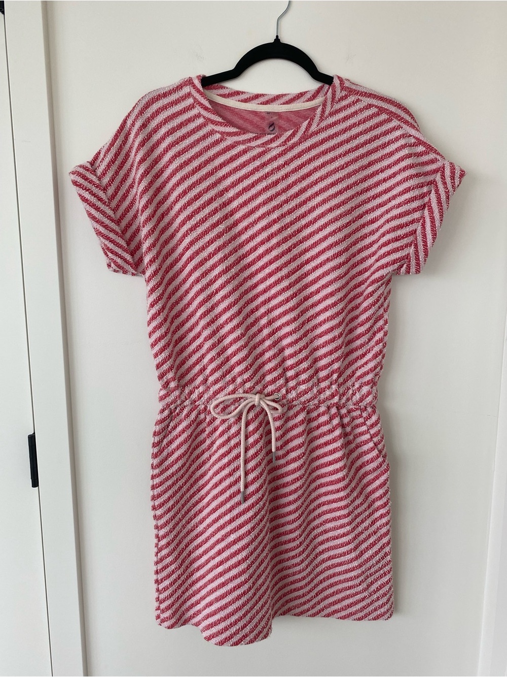 Lou & Grey pink and White Striped Crewneck Dress